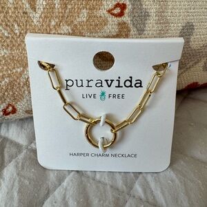 Harper Gold Round Charm Chain Choker